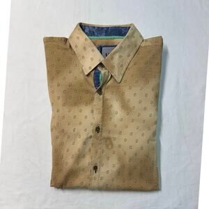 Mizumi Collezioni Mens all over print shirt button down size XL shorts sleeve